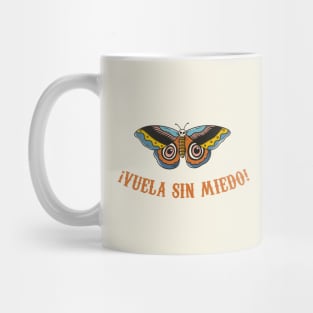 Vuela sin miedo - colorful butterfly Mug